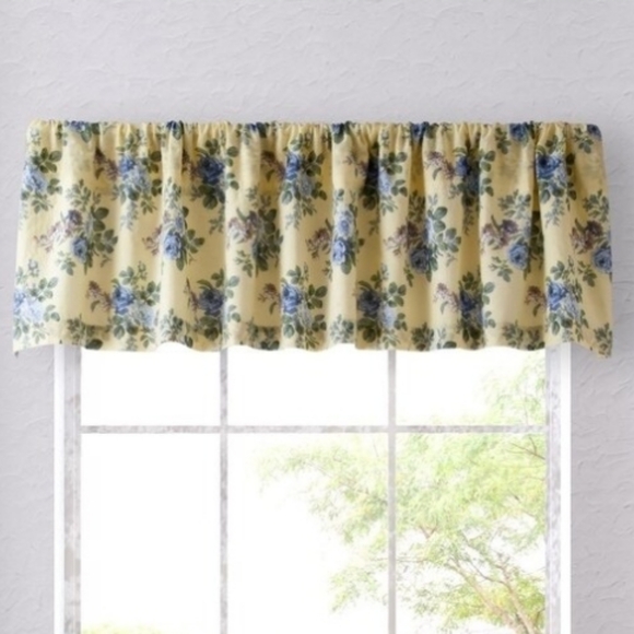 Laura Ashley Other - Laura Ashley Linley Yellow Floral Window Valances Vintage Cottagecore Set Of 2